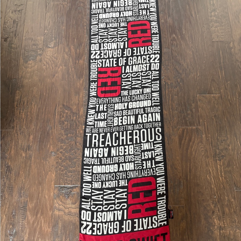Taylor Swift Red and Black Scarf